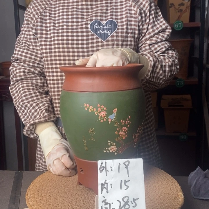 紫砂正品紫砂花盆一物一拍