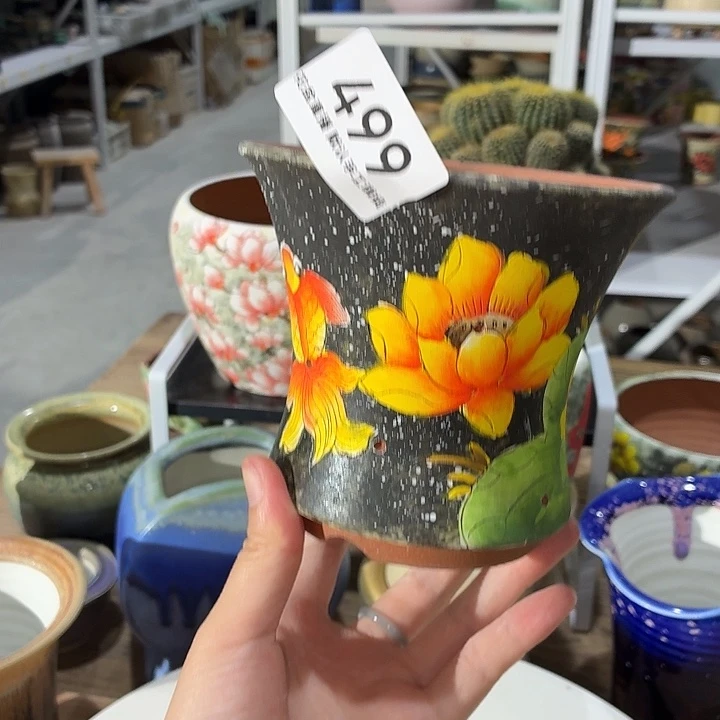 花盆花盆花盆手绘微瑕