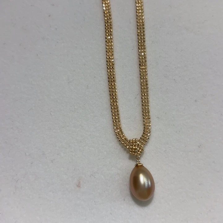 颈饰银S925镶嵌海水珍珠