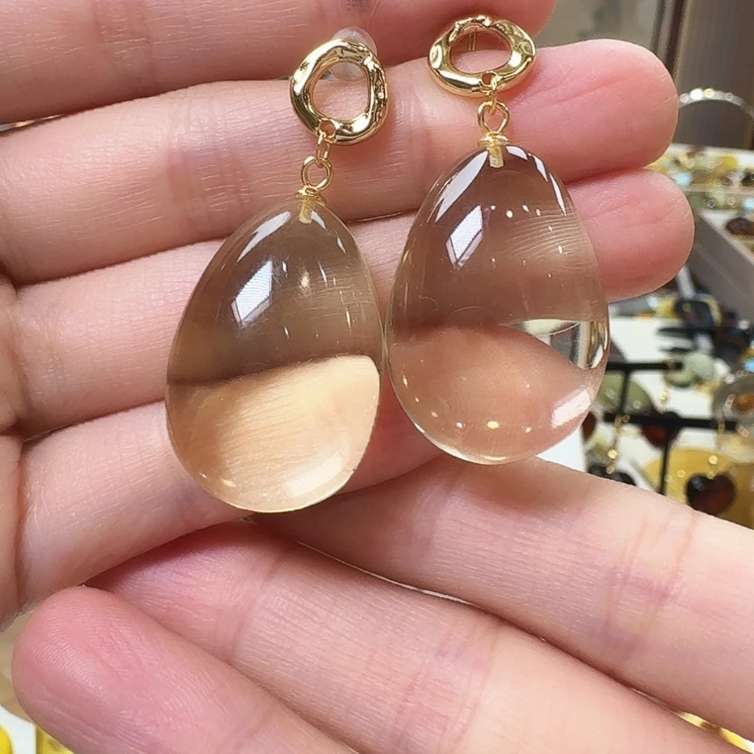 琥珀未镶嵌颈饰耳坠