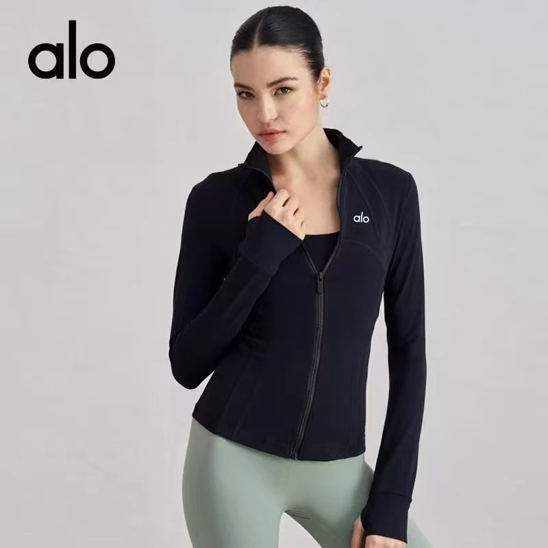 alo yoga瑜伽服女 00新款普拉提训练上衣长袖健身外套（2505）