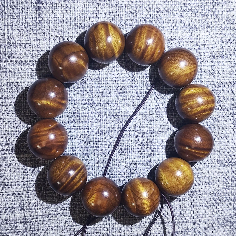 20mm枯木水波纹文玩手串男女款式盘玩收藏木质文玩手链