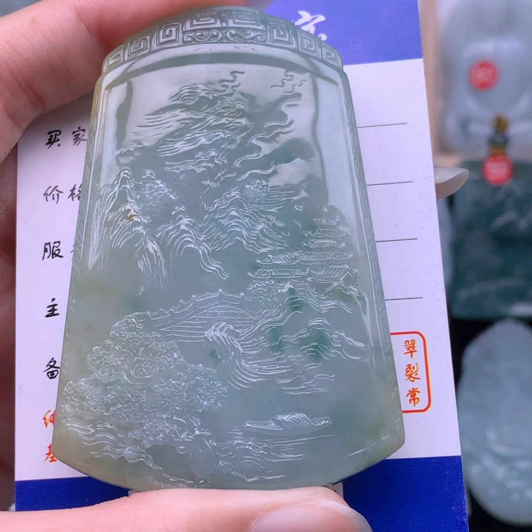 翡翠颈饰未镶嵌北***@翡翠