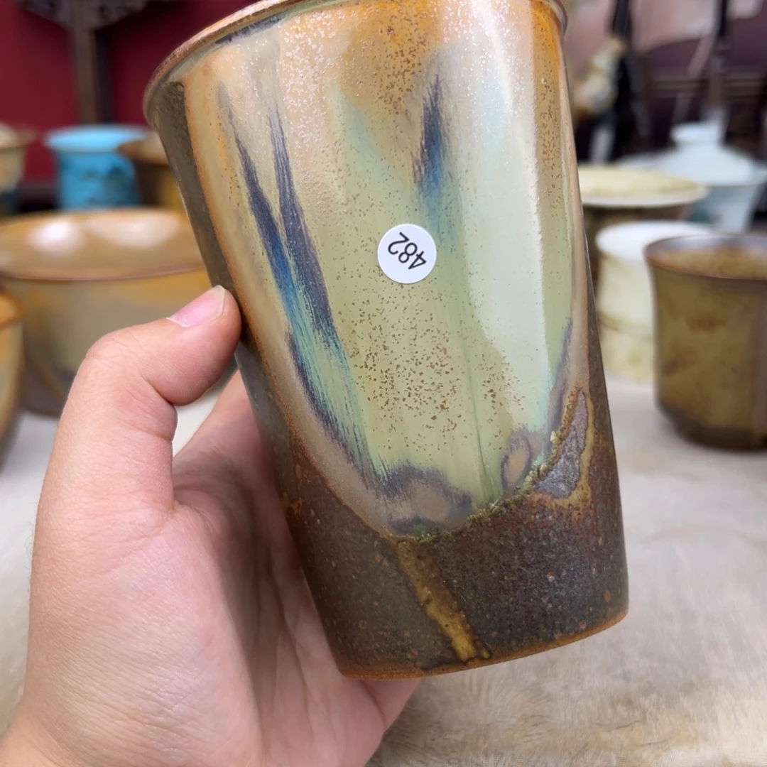 杯纯手工柴烧主人杯微瑕