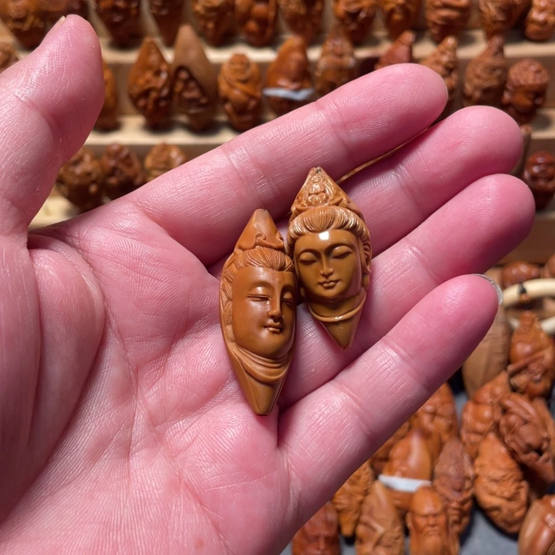 橄榄核吊坠观音头2个