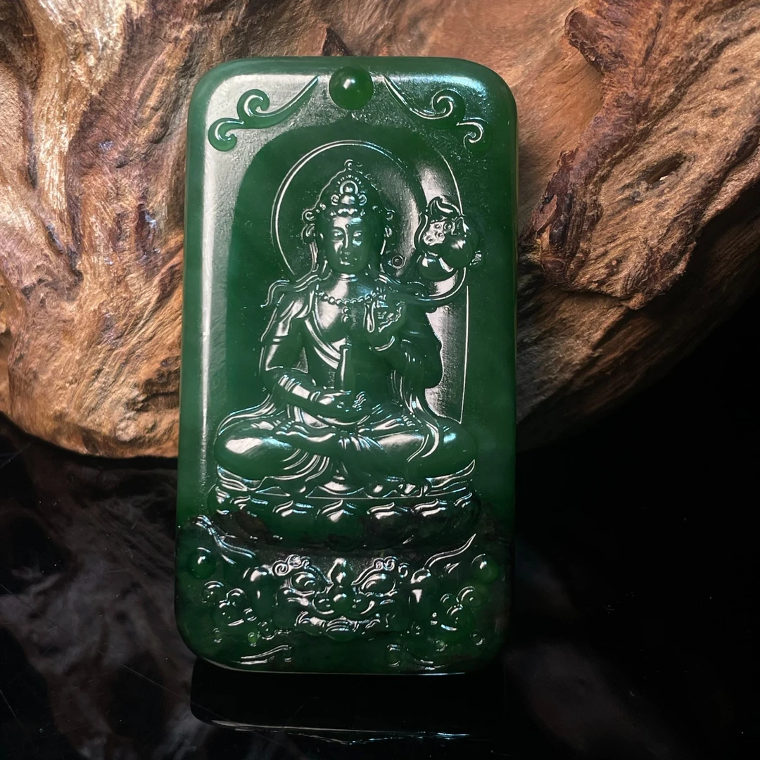 A06-碧玉观音佩 和田玉