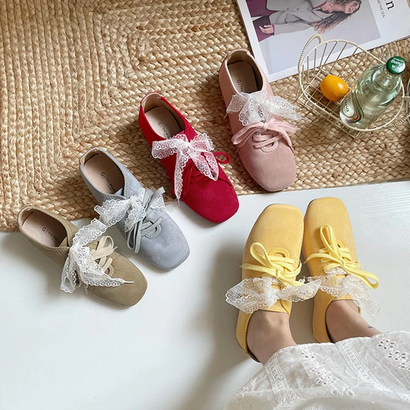 内增高3厘米单鞋女2025新款蝴蝶结软底豆豆鞋配裙子仙女风瓢鞋潮