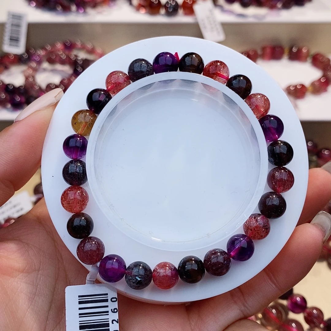 未镶嵌水晶手链黑加仑超七7+