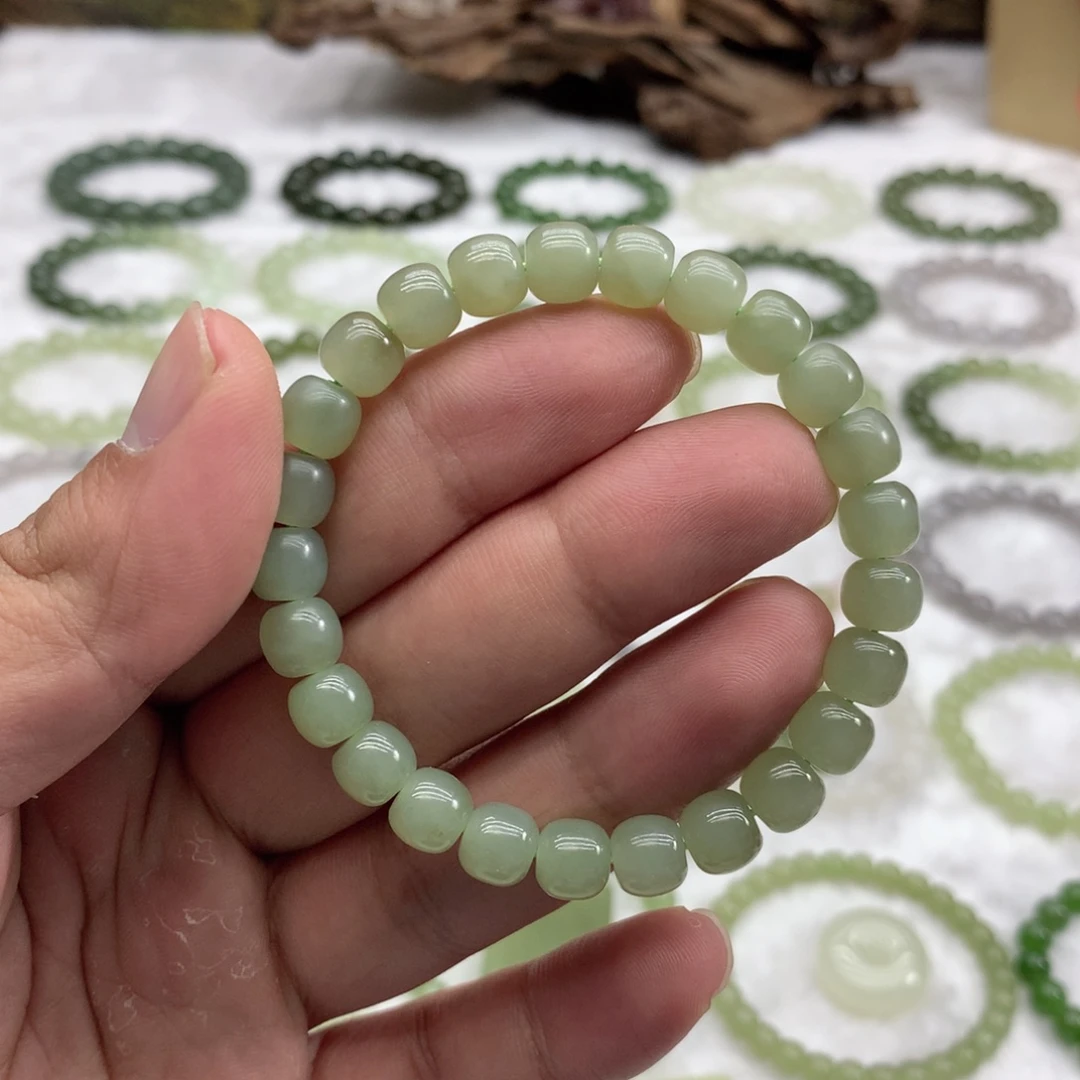 和田玉未镶嵌手串（晴水7.8）