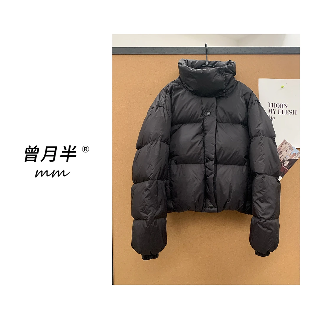 曾月半mm清仓！肯豆短款立领90白鸭绒羽绒服！ZS1013