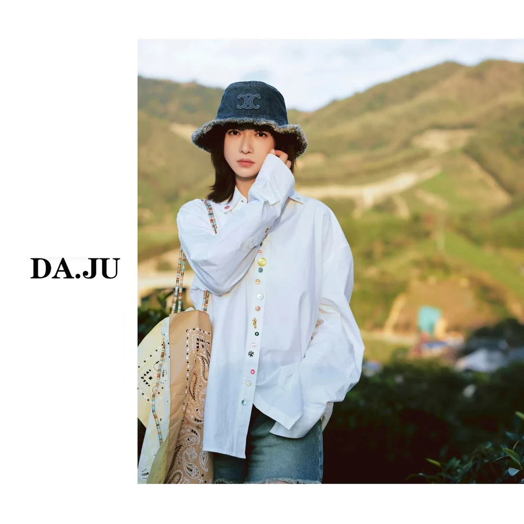 【赛家鼎版】吴谨言同款休闲百搭遮阳牛仔渔夫帽LD045