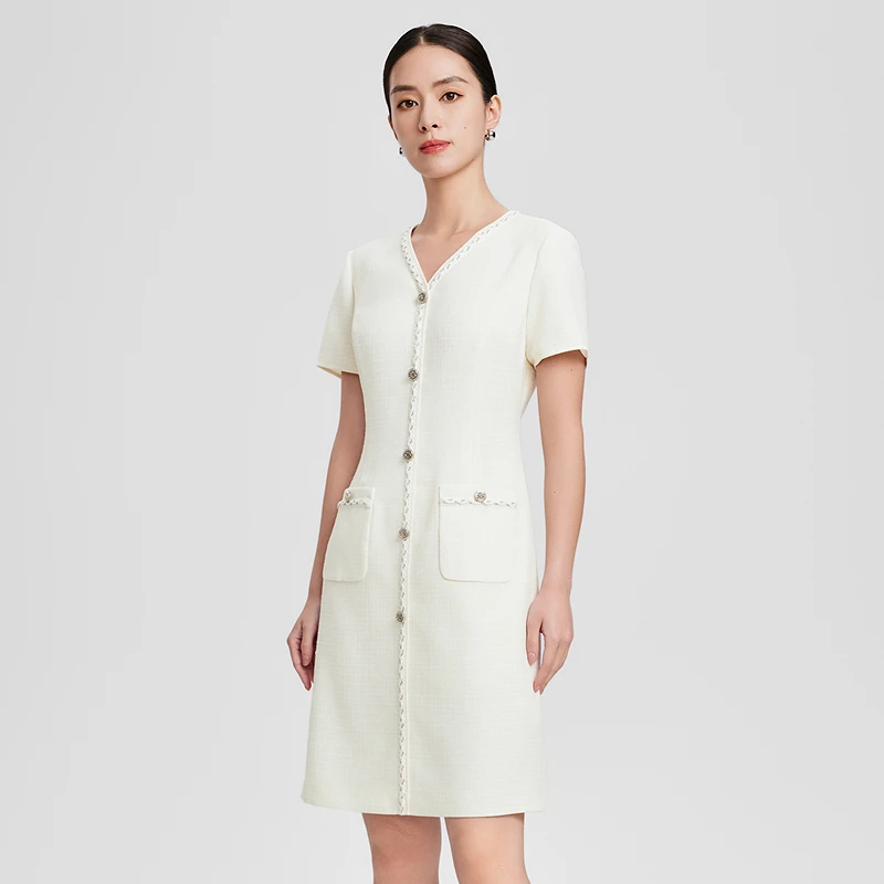 【晨粉专享价】赢智尚新款复古时尚宽松小香风连衣裙ZF02823