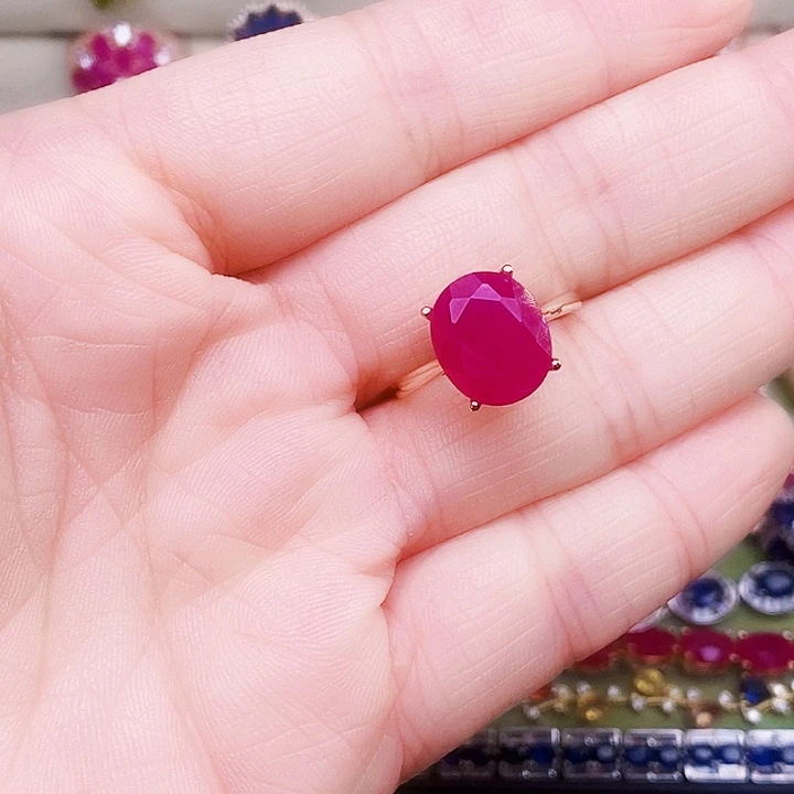 银S925镶嵌红宝石戒指