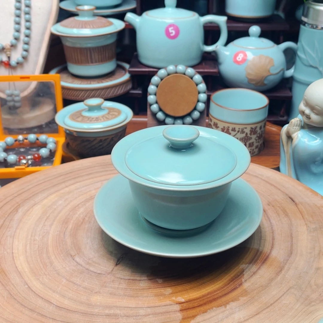 【闪购商品】摆件瓷汝州单壶壶水壶，壶，杯，壶