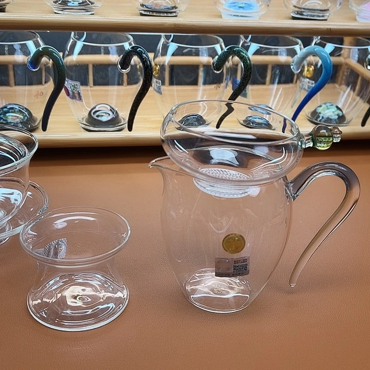 品***吸管款水晶玻璃公杯+茶漏