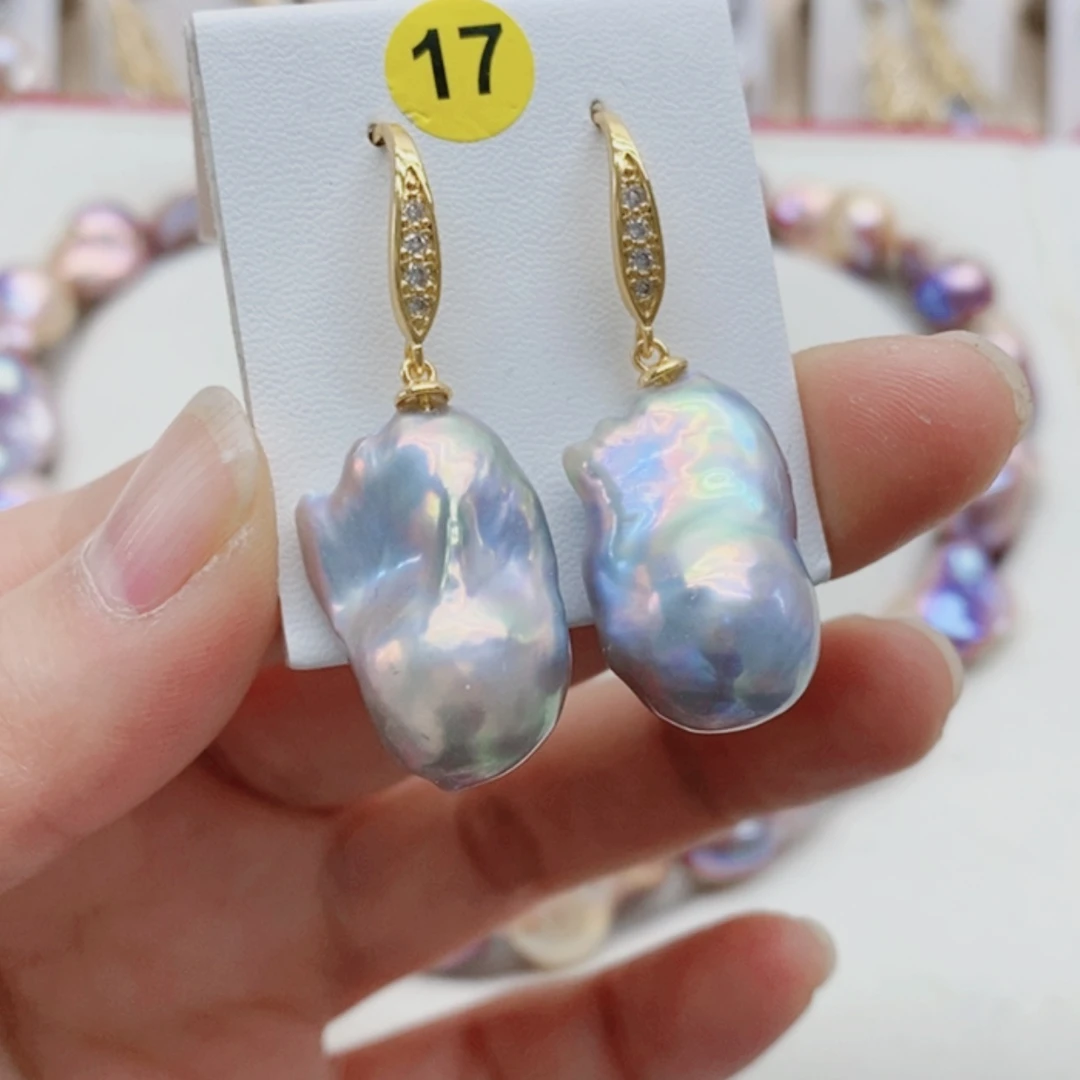 【闪购商品】淡水珍珠耳饰银S925镶嵌