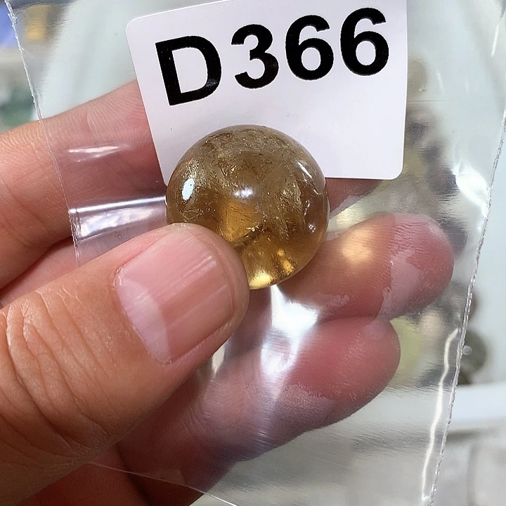 黄晶天然水晶球D366未镶嵌星***?