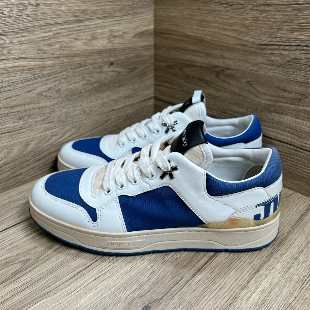 99新 JIMMY CHOO/吉米周 周仰杰 Eric Haze联名 白蓝板鞋 40码