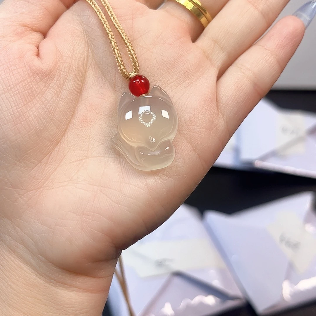 玛瑙/玉髓银S925镶嵌颈饰