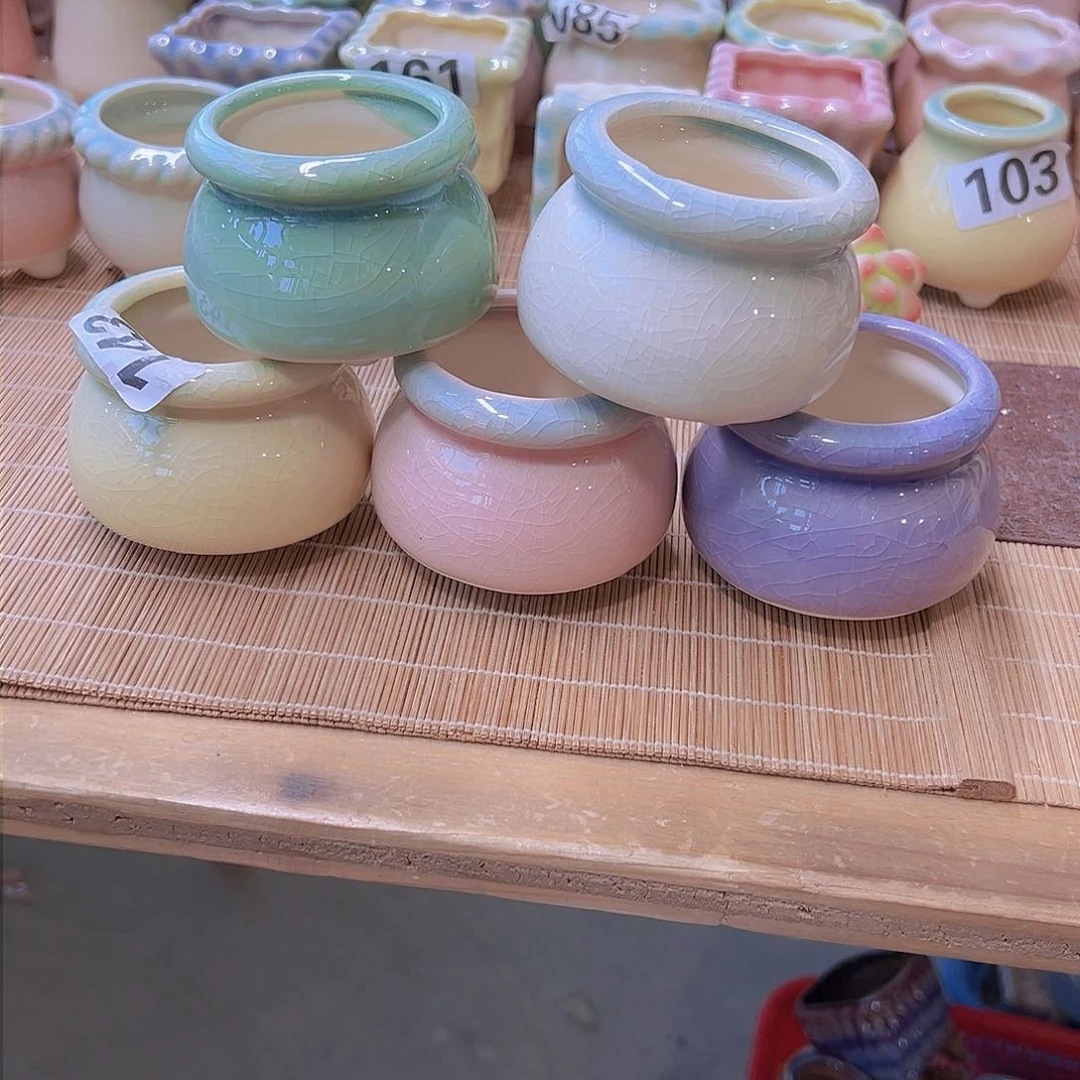 红陶陶瓷花盆当场满12包邮