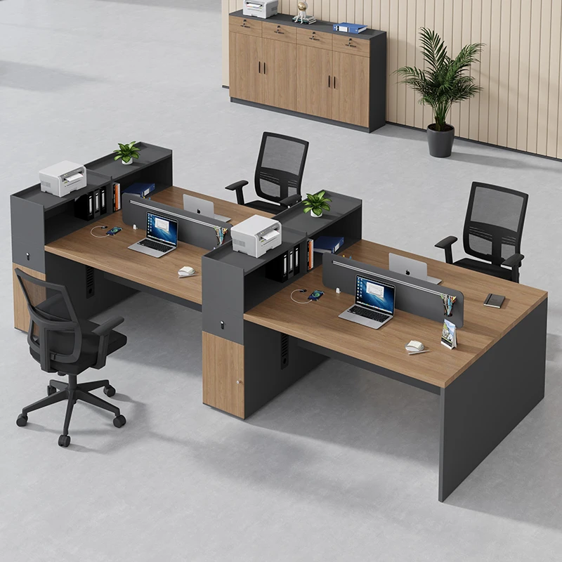 简约现代职员办公桌椅1.2米单人位办公室员工财务电脑桌卡座工位