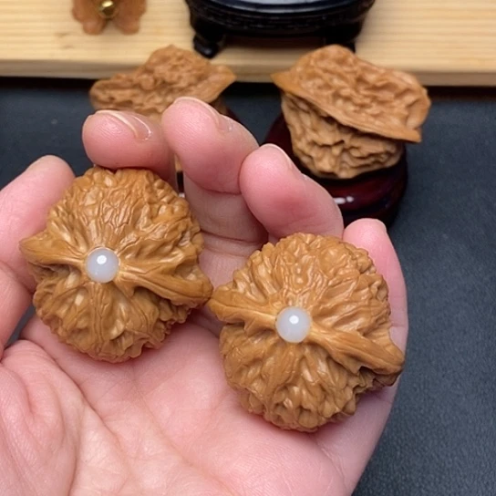 把件核桃38宫灯狮子头