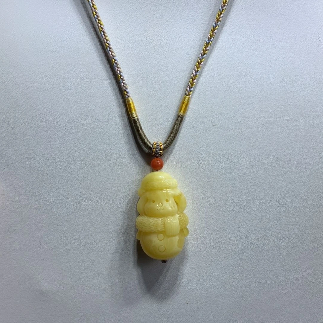蜜蜡未镶嵌颈饰吊坠