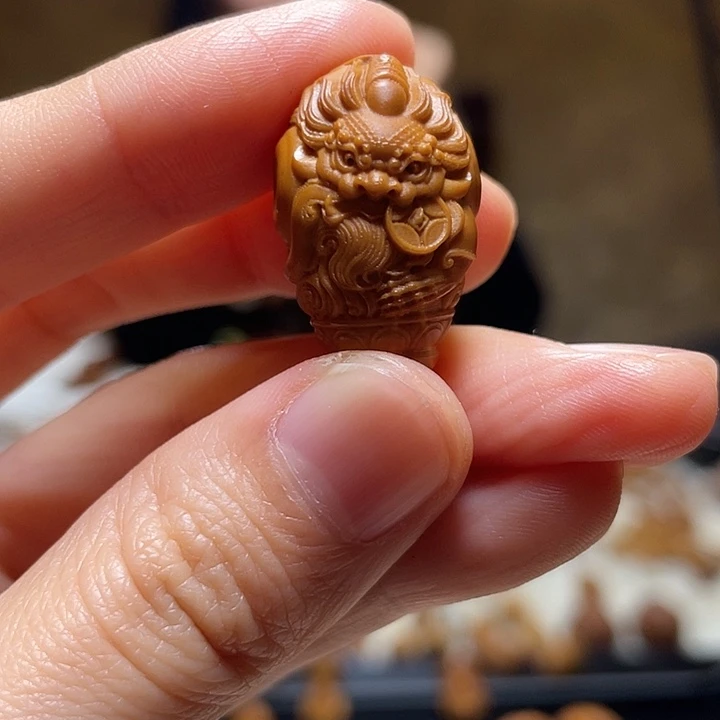 橄榄核吊坠貔貅 三通