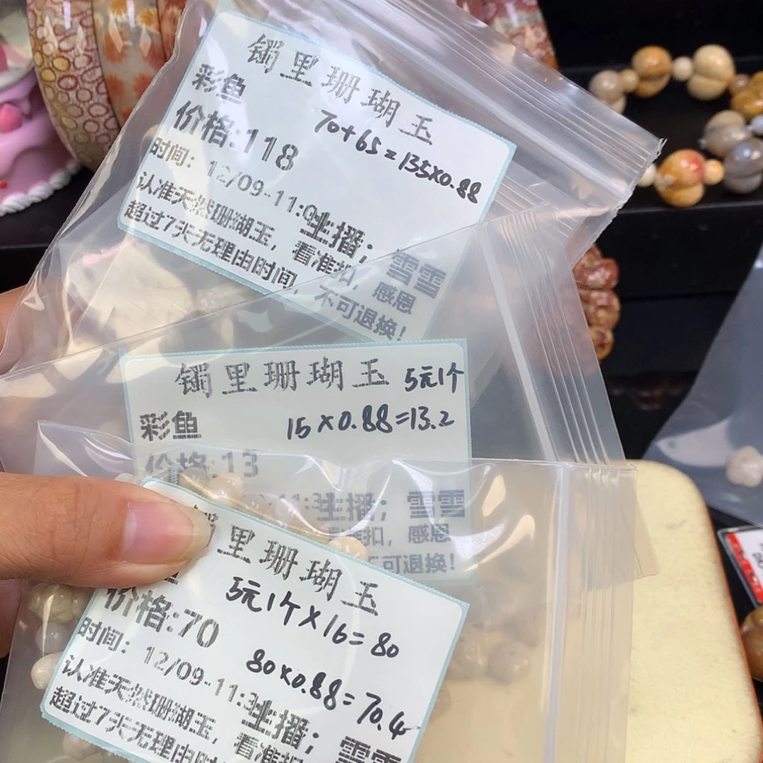 【闪购商品】颈饰未镶嵌硅化珊瑚（珊瑚玉）彩*