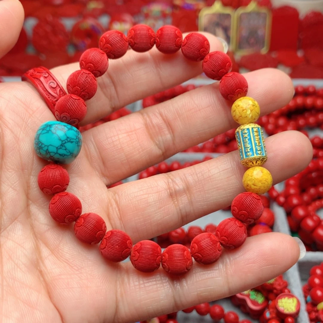 天然辰砂工艺品朱砂手串