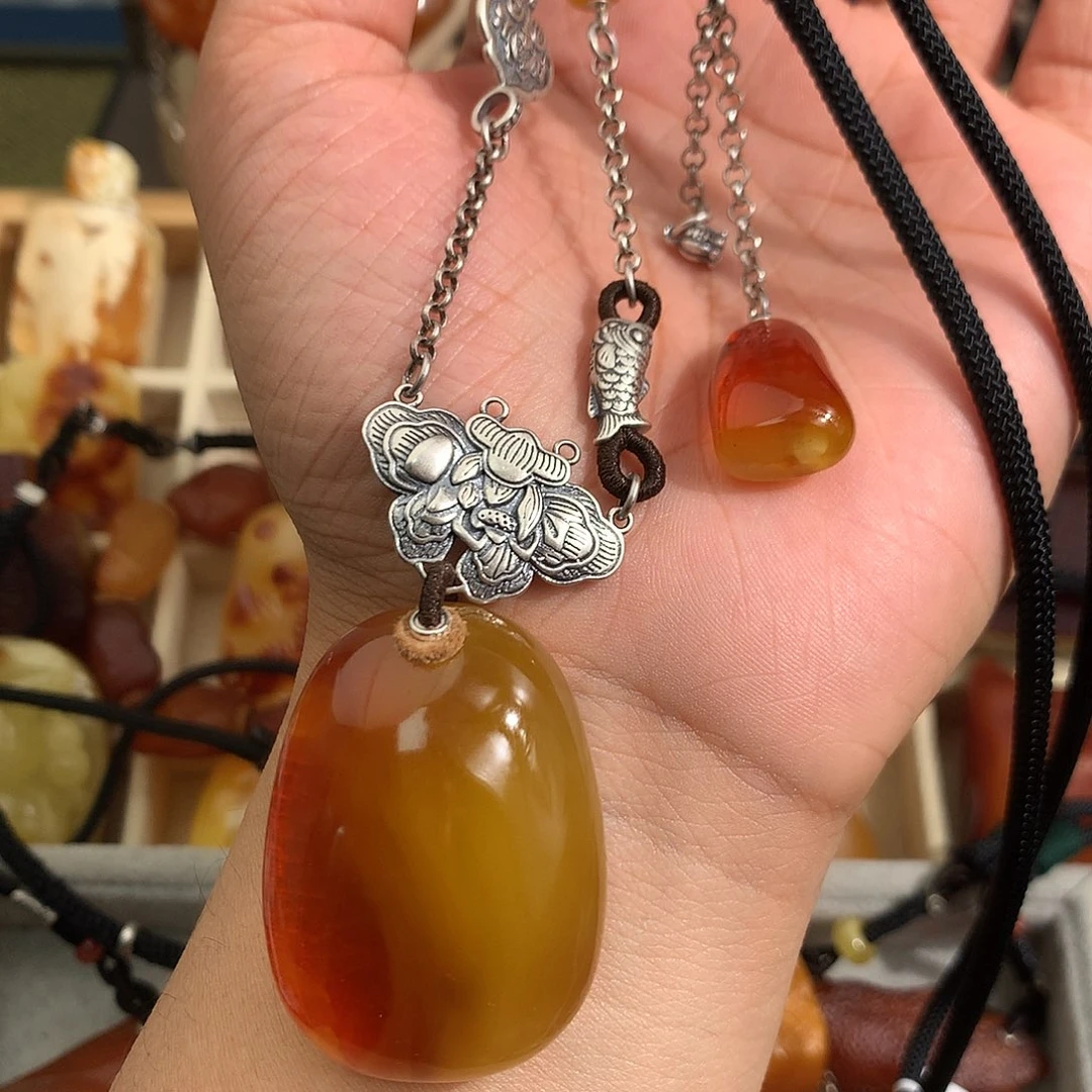 蜜蜡裸石未镶嵌雪*你