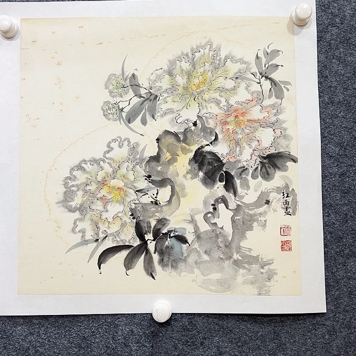 国画知鱼之乐纯手绘