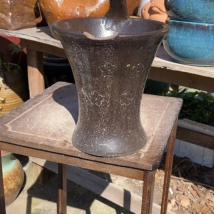 紫砂花盆口17高度18瑕疵