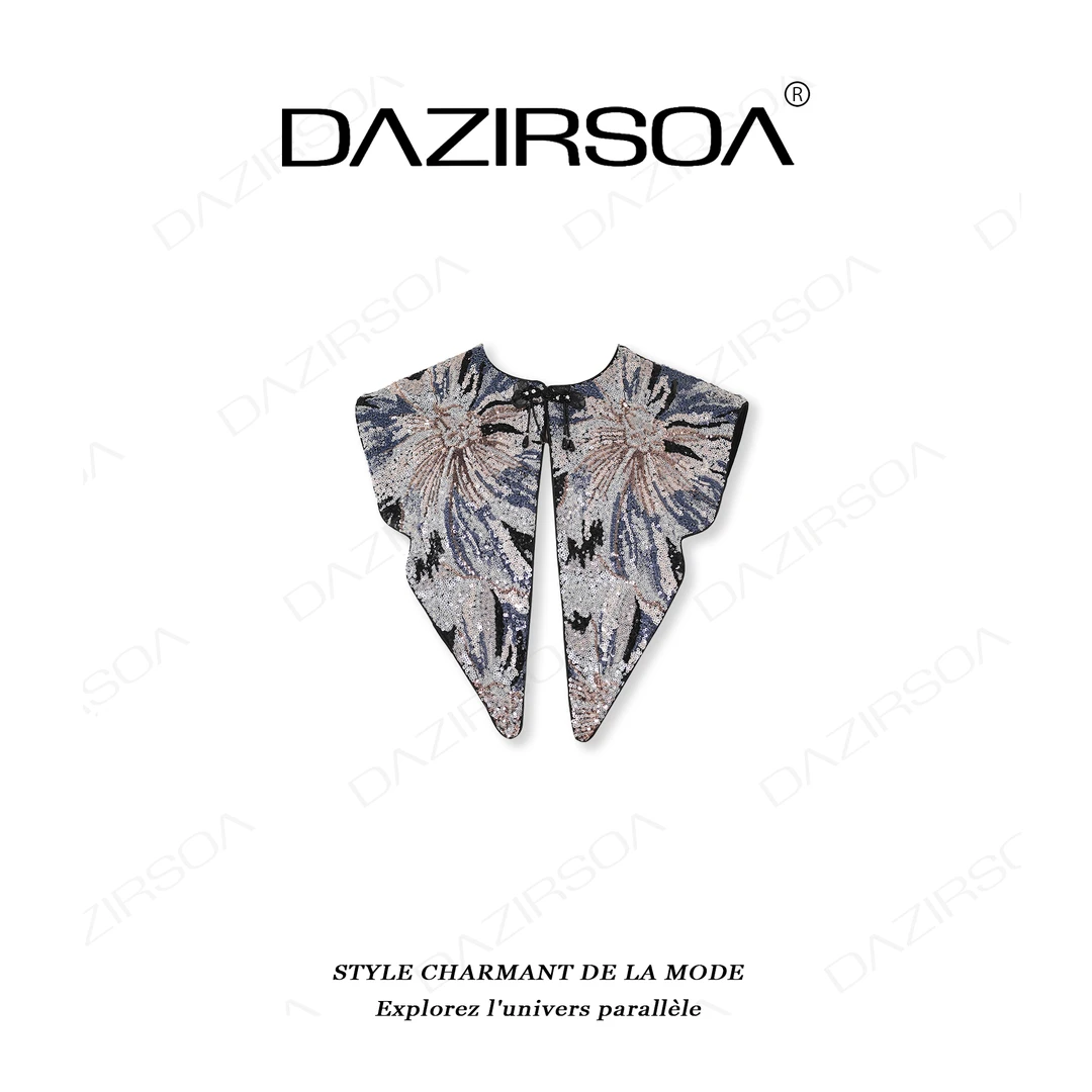 DAZIRSOA/达姿“锦上添花”新中式国潮立体法绣洋气披肩 W818