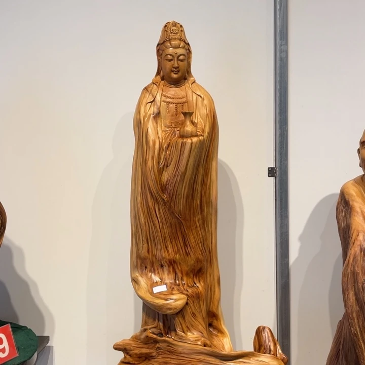 柏木（崖柏）樱****构观音摆件