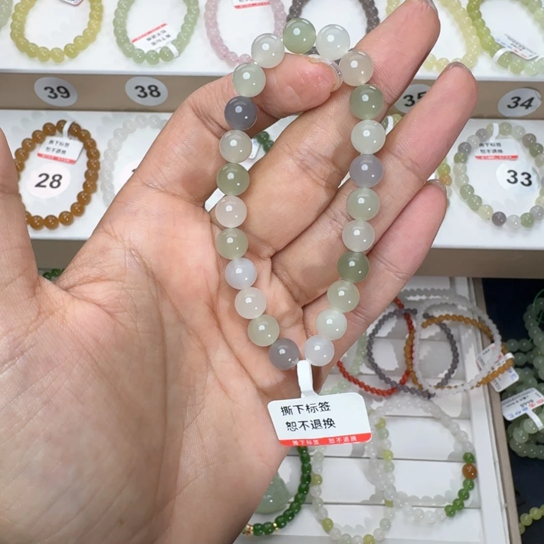 手串未镶嵌和田玉福利款卡8多宝微包容