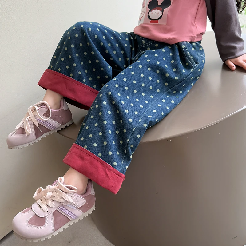 女童时尚软牛仔裤秋季直筒宽松休闲裤儿童女宝宝洋气童装裤子秋款