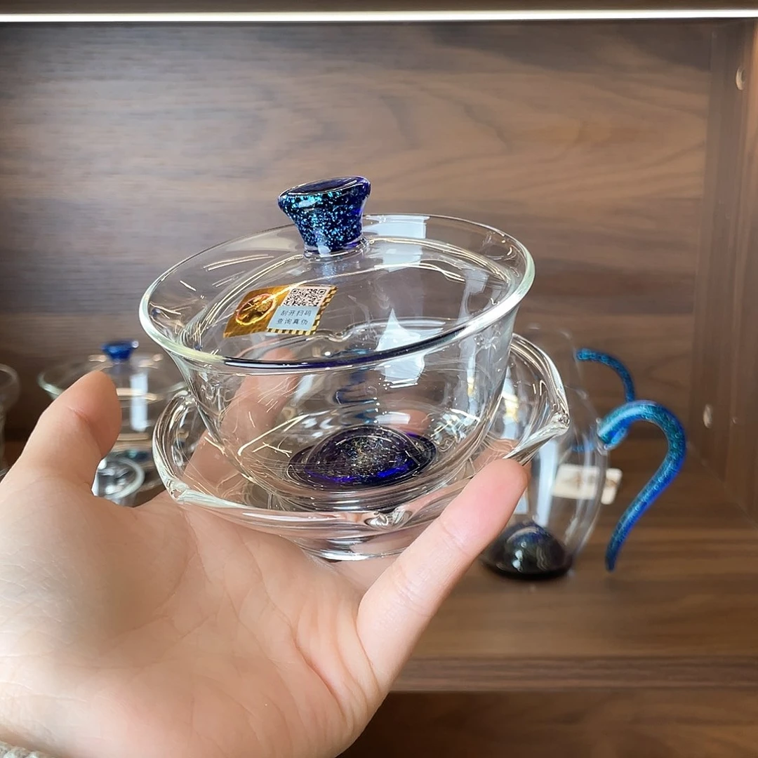 李*波禾器斑斓沁莲盖碗。。