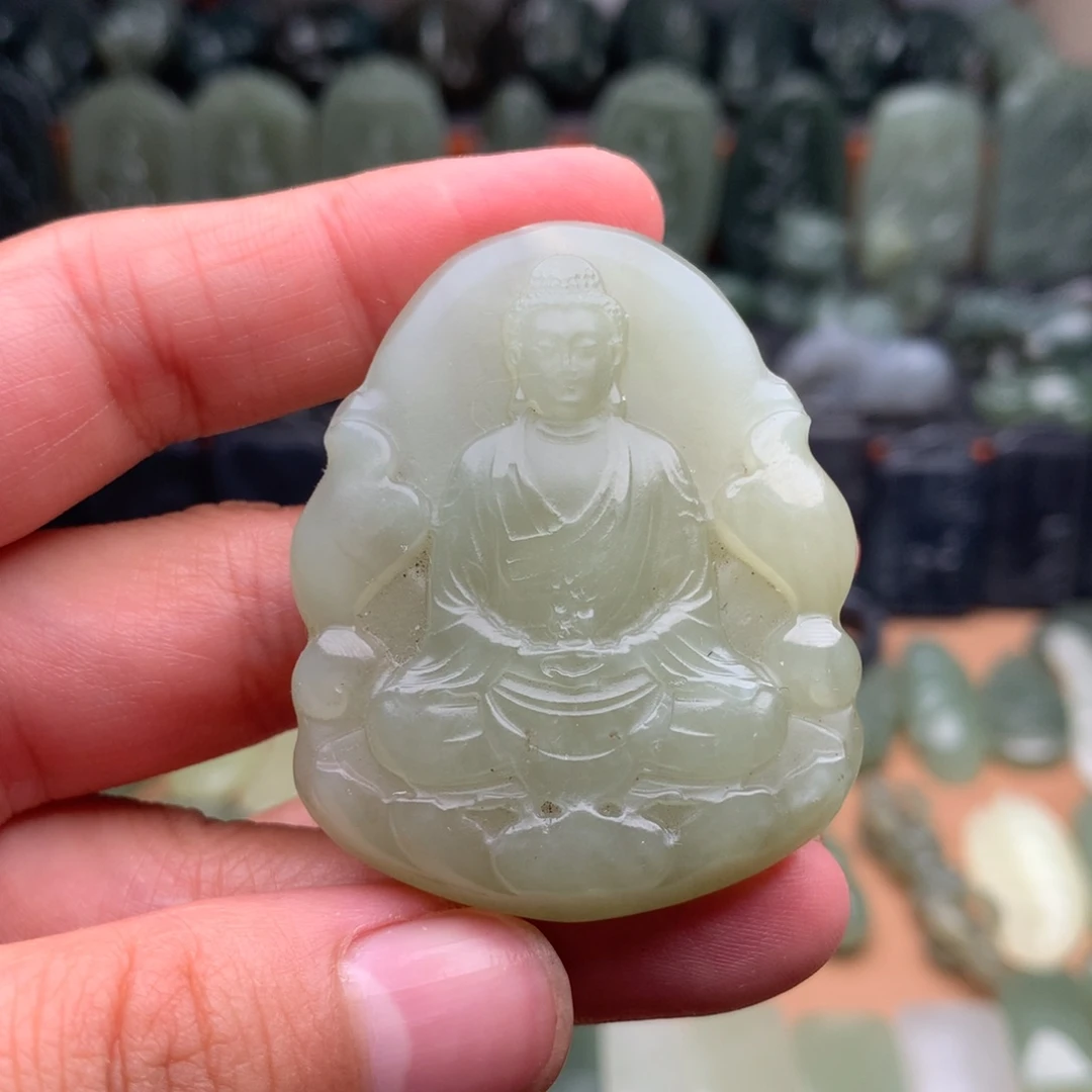和田玉未镶嵌颈饰挂件69