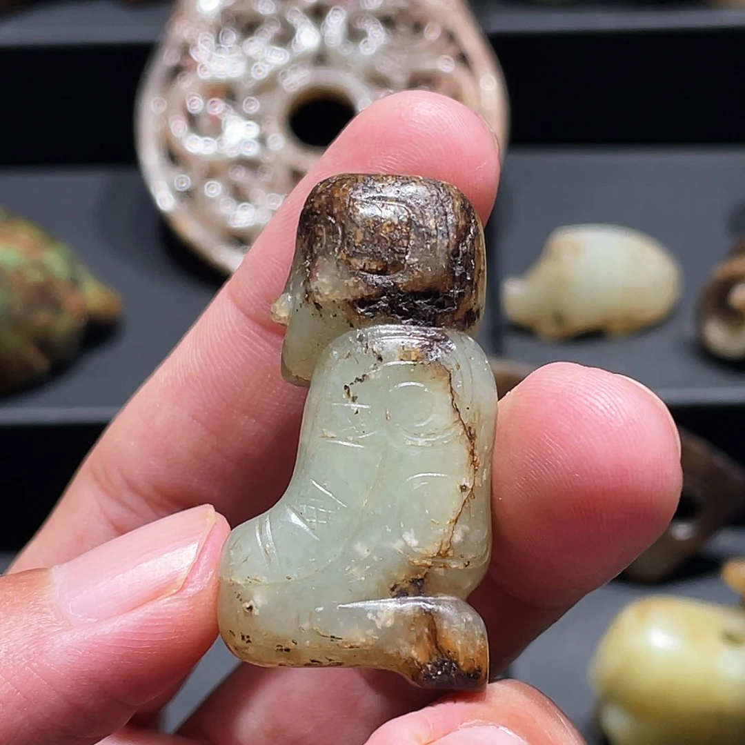 黄***边未镶嵌和田玉（糖玉）挂件