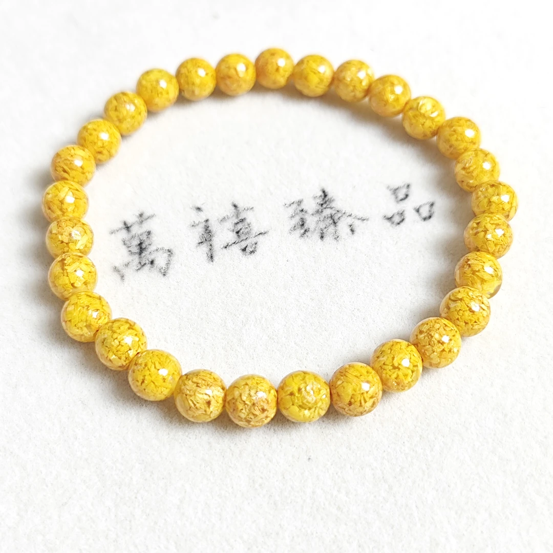 非金属树脂手链 6mm雄黄手串G005 zs