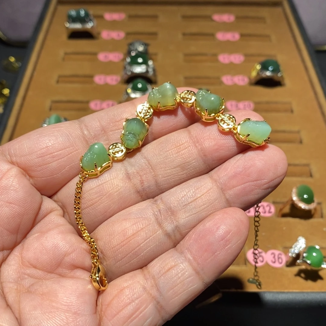 和田玉未镶嵌手链