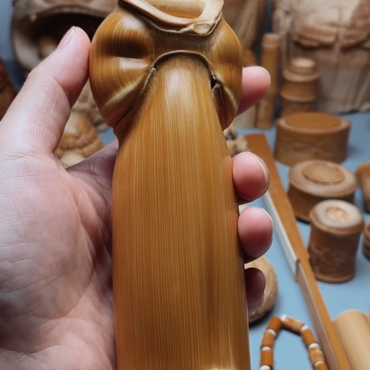 竹行**我罗汉竹笔筒一个