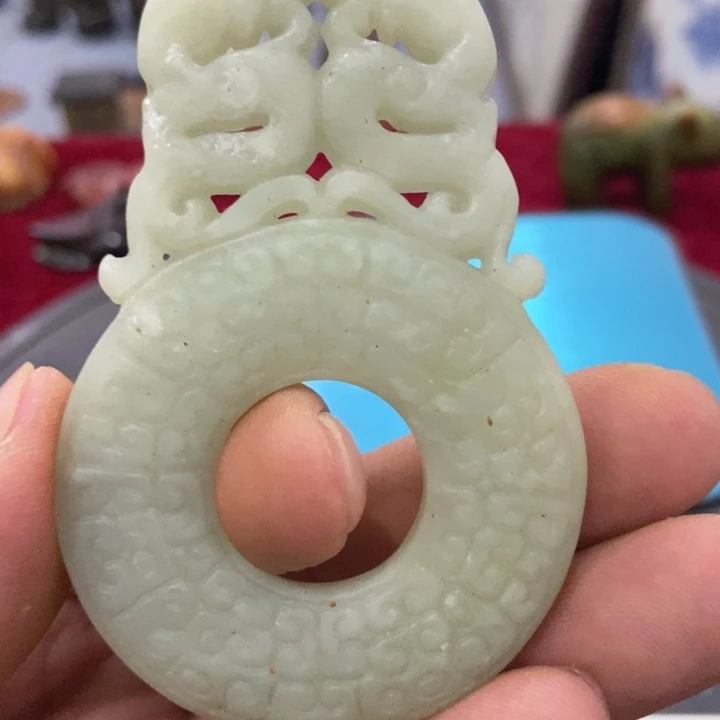 白玉菩提吊坠摆件