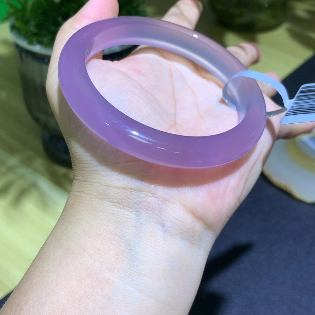 手镯玛瑙/玉髓未镶嵌莫奈紫