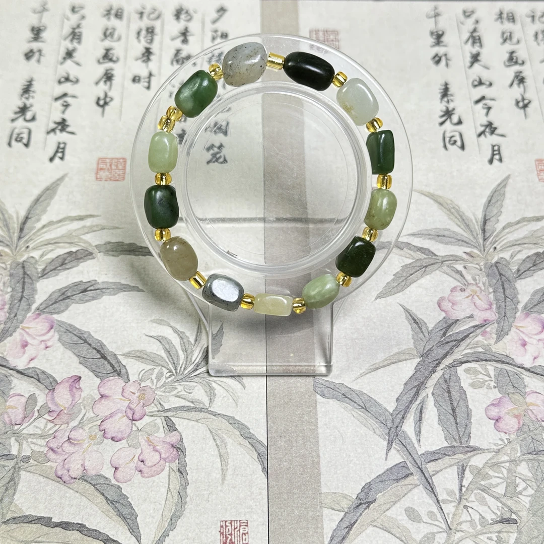 和田玉多宝手链手串纯天然精美简约百搭款多宝手链女款