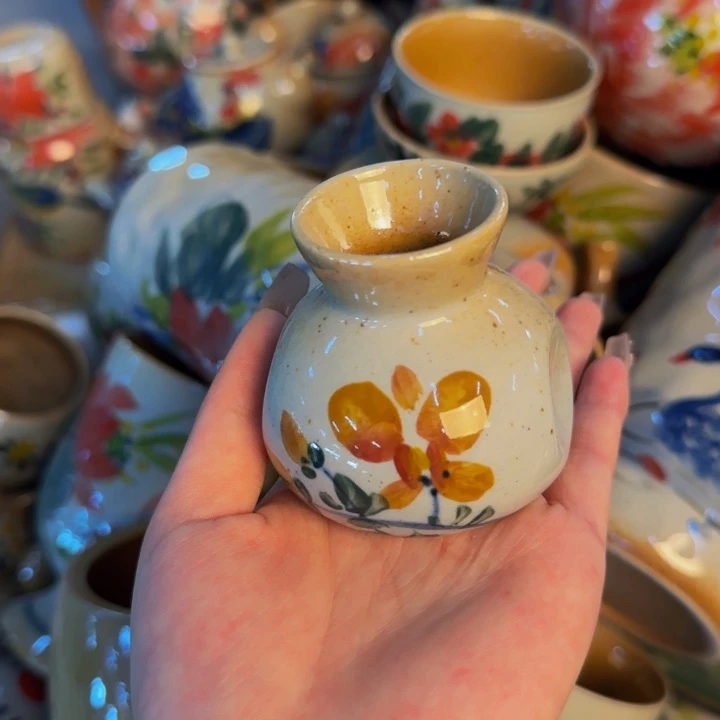 瓷片手工手绘细微不一样