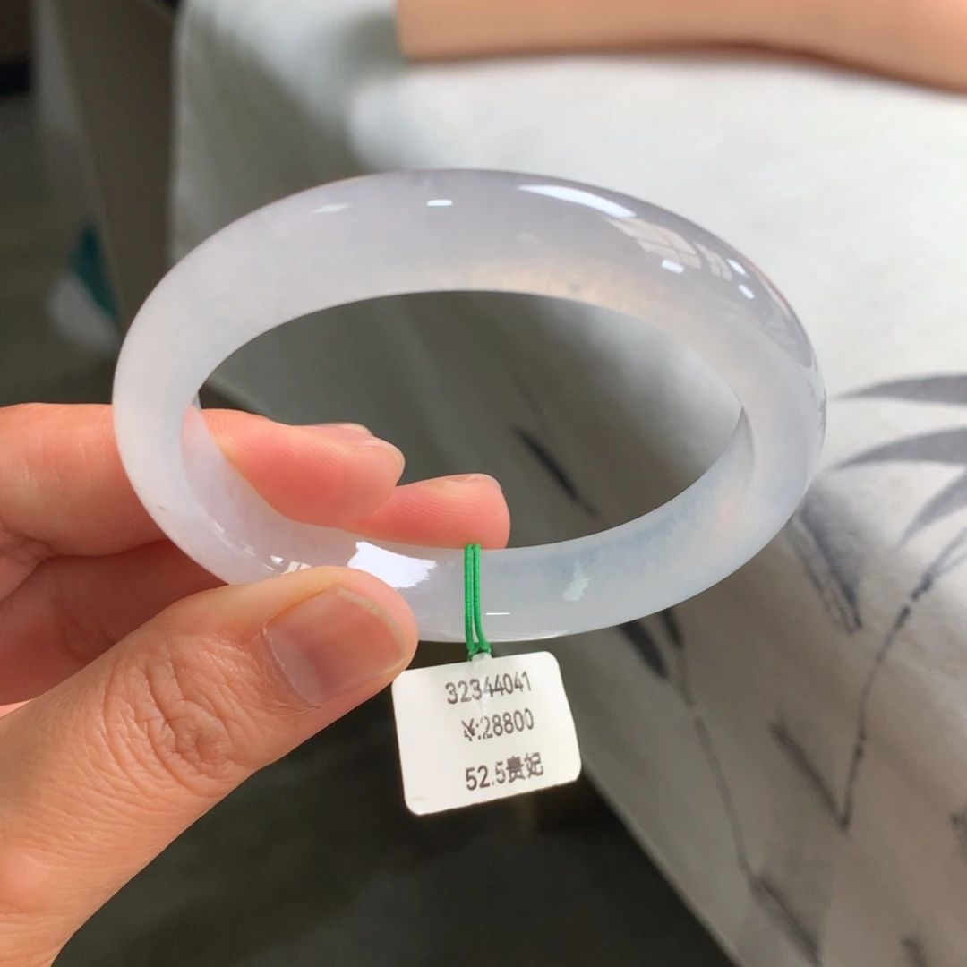 翡翠未镶嵌手镯【一手强推】冰起光白月光有纹