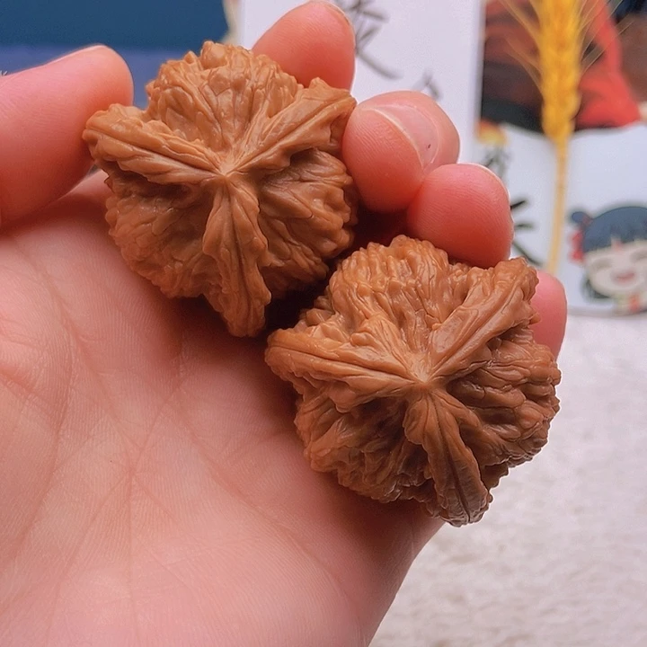 吊坠文玩核桃我*仨三棱