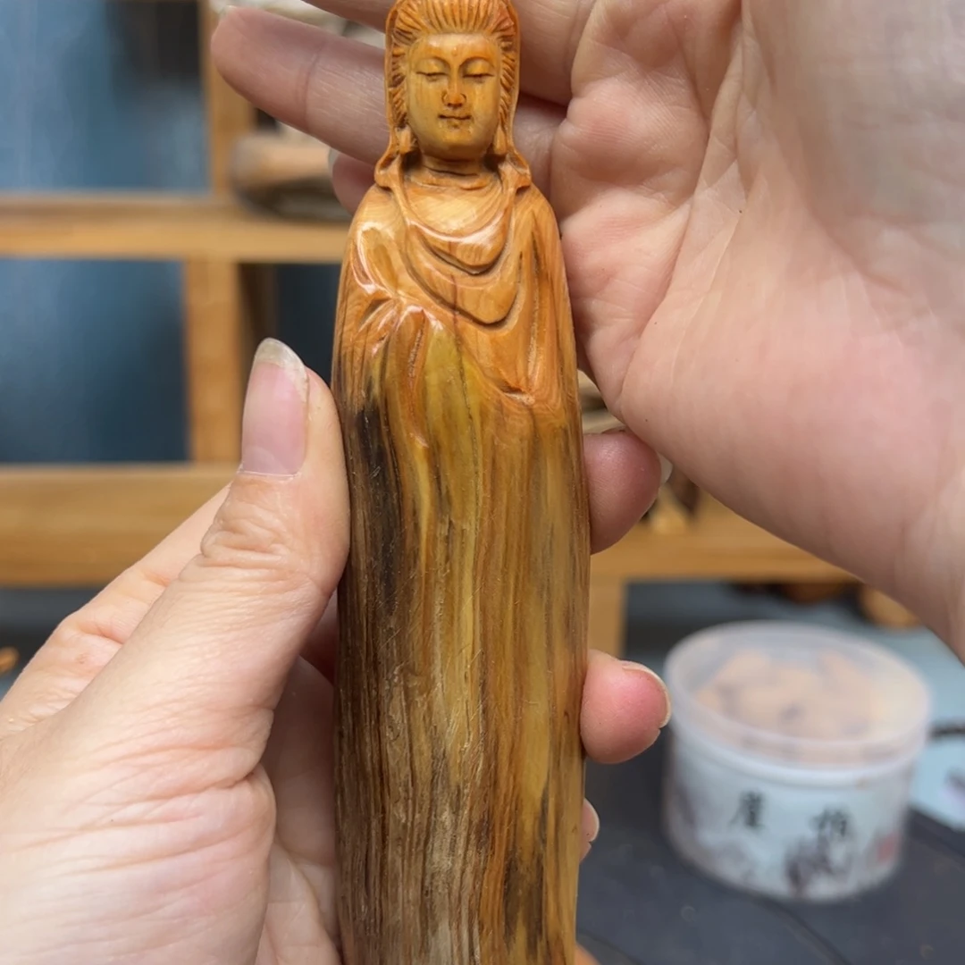 木天**蓝崖柏木摆件手把件